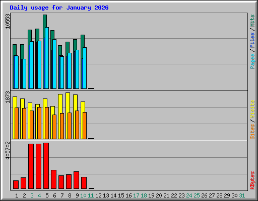 Daily usage for January 2026