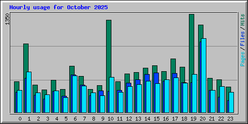 Hourly usage for October 2025