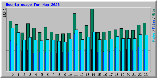 Hourly usage for May 2026