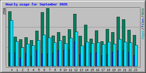 Hourly usage for September 2026