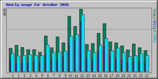 Hourly usage for October 2026